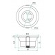 Foco empotrar Konica 102mm, para Lámpara GU10/MR16, Oro Mate, Verde, Plata ó Cuero